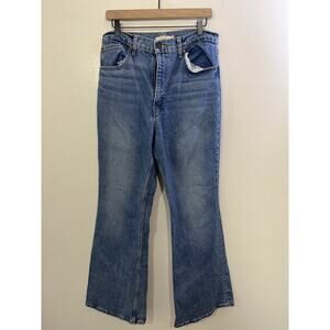 Levis 70s High Flare Denim Jeans 31x32 Bootcut Retro Western Cowgirl Festival